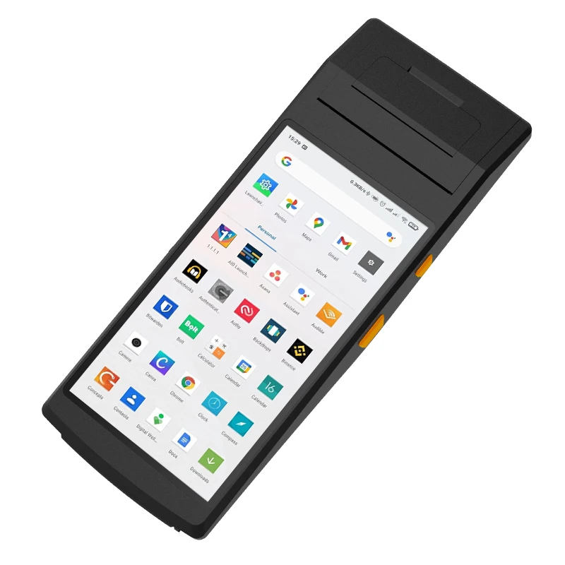 QS Built in 58mm thermal printer PDA 5501 Rugged Android 2D Barcode Scanner with GMS for Water/Power Billing Printing  pda