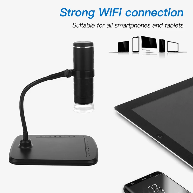 1000X цифровой микроскоп HD 1080P светодиодный USB Wi-Fi для мобильного телефона камера iPhone