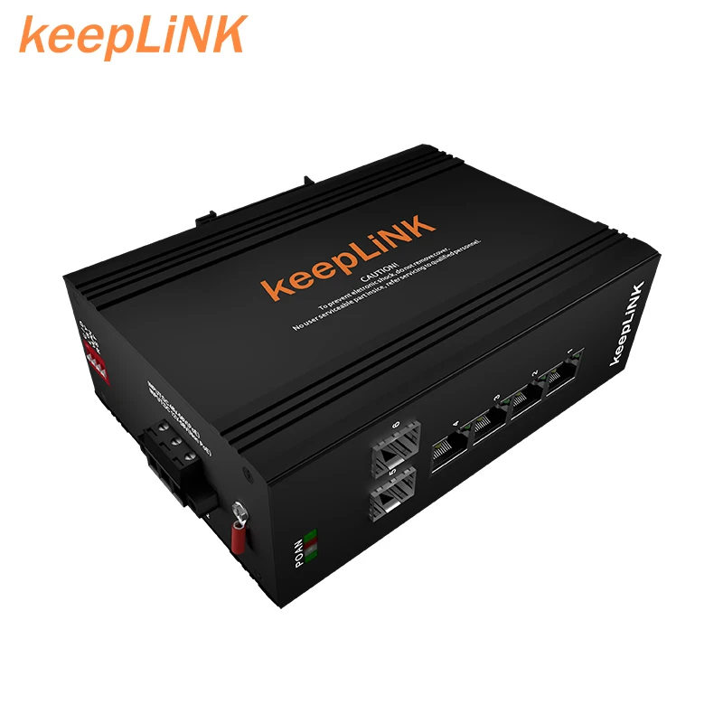 Factory Industrial Grade 4 Gigabit Port 10/100/1000M Industrial Network Switch PoE