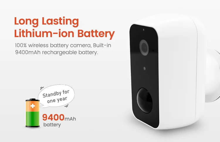 low power smart wifi camera rechargeable battery operated outdoor indoor wireless cameras IP security tuya battery camera