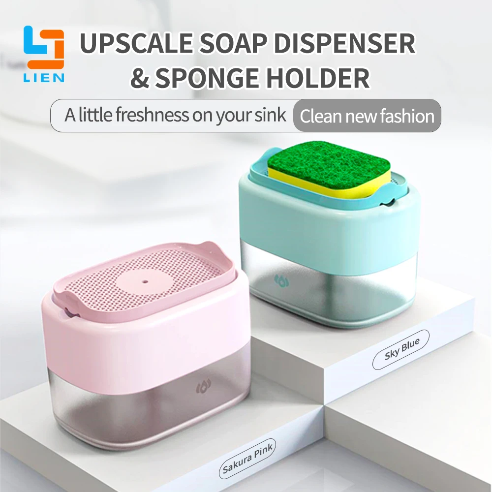 dish brush cleaning dispenser soap detergent max soap dispenser and sponge holder