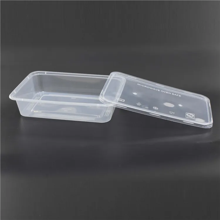 SM6-1101 Use Pp Microwave Rectangular Takeaway Customize Packing Box Food Container With Lid Disposable Plastic Bento Lunch Box