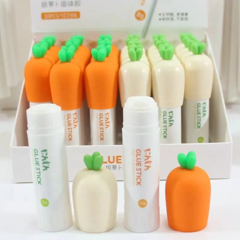 Заводская оптовая продажа, милый клей для моделирования моркови с режимом PVP, прочный клей, прозрачный клей-карандаш