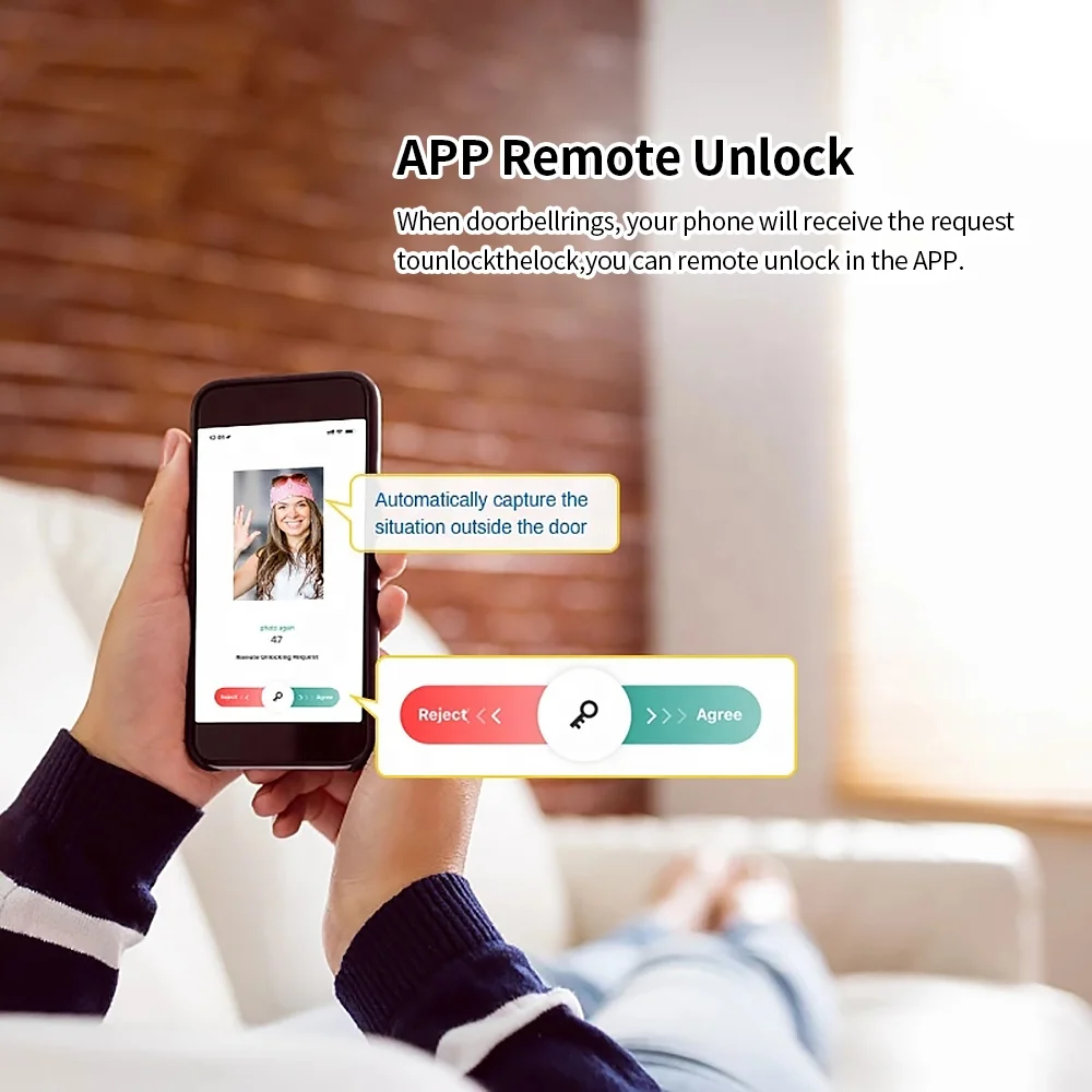 Security Smart Door Lock Cam Electric Deadbolt Peephole Camera Biometric Fingerprint Keyless Lock