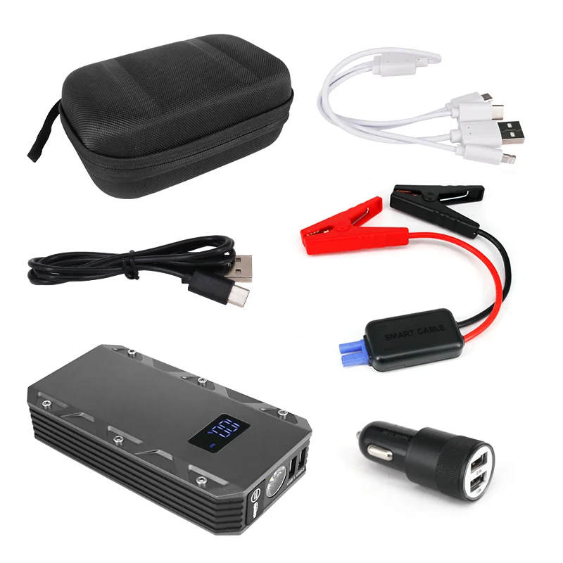 Emergency Tool 12000mAh Multi-function 12V Portable Auto Battery Booster Power Bank Car Jump Starter