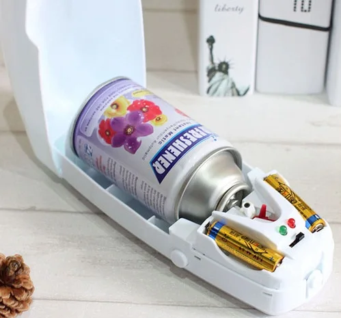 Hotel lobby battery operated wall mounted automatic spray fragrance aerosol dispenser with refillable bottle