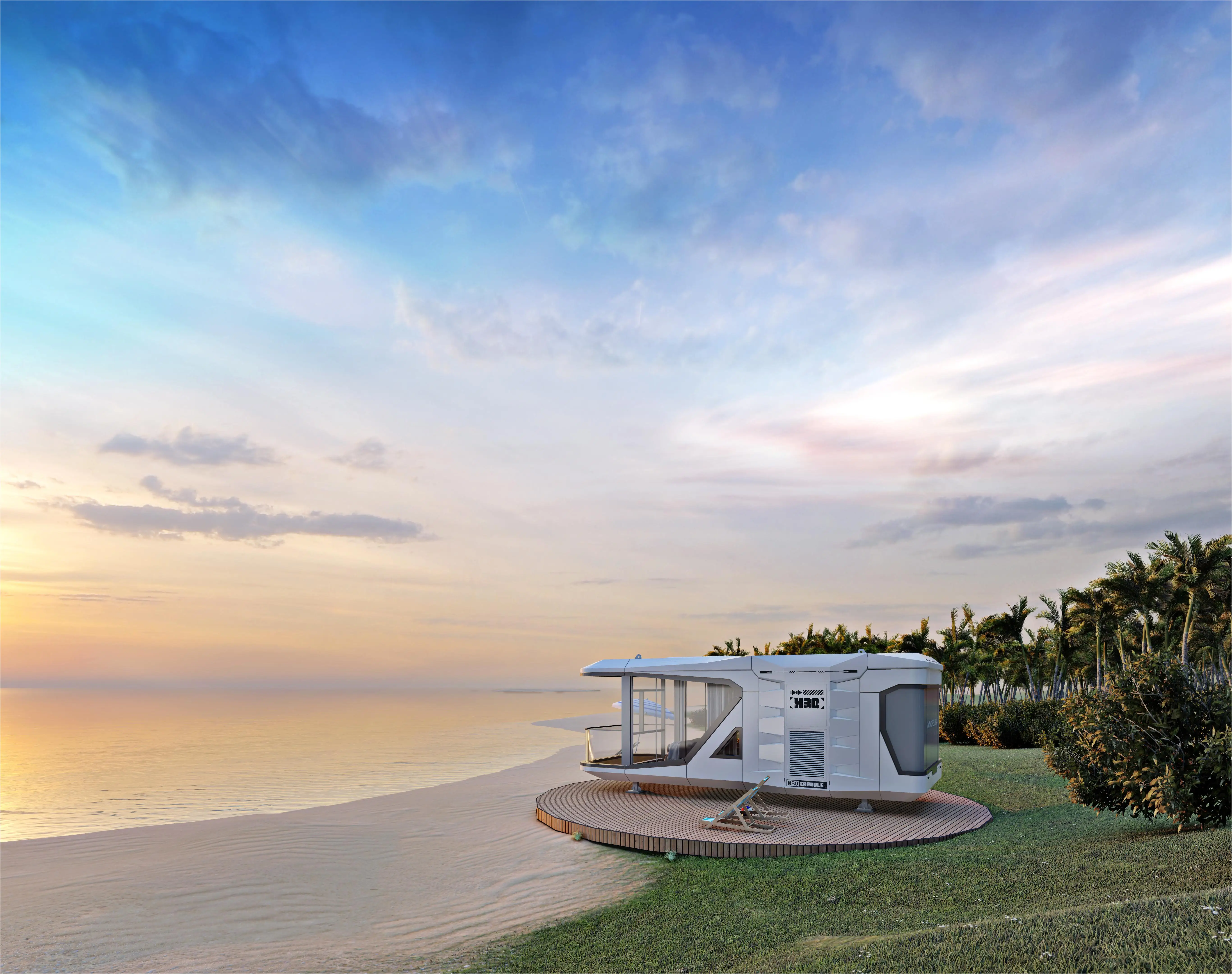 Customized Outdoor Camping Prefab Tiny House Mobile Space Capsule Hotel Family Capsule House