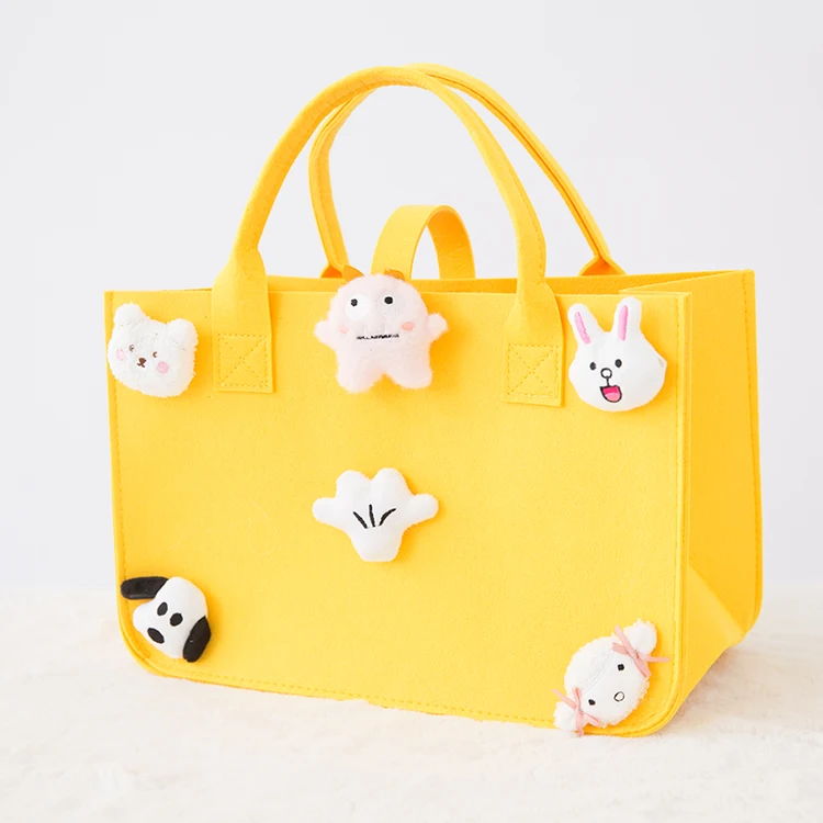 Factory Wholesale Promotional Custom Eco Fashion Ladies Hands Felt Tote Bag