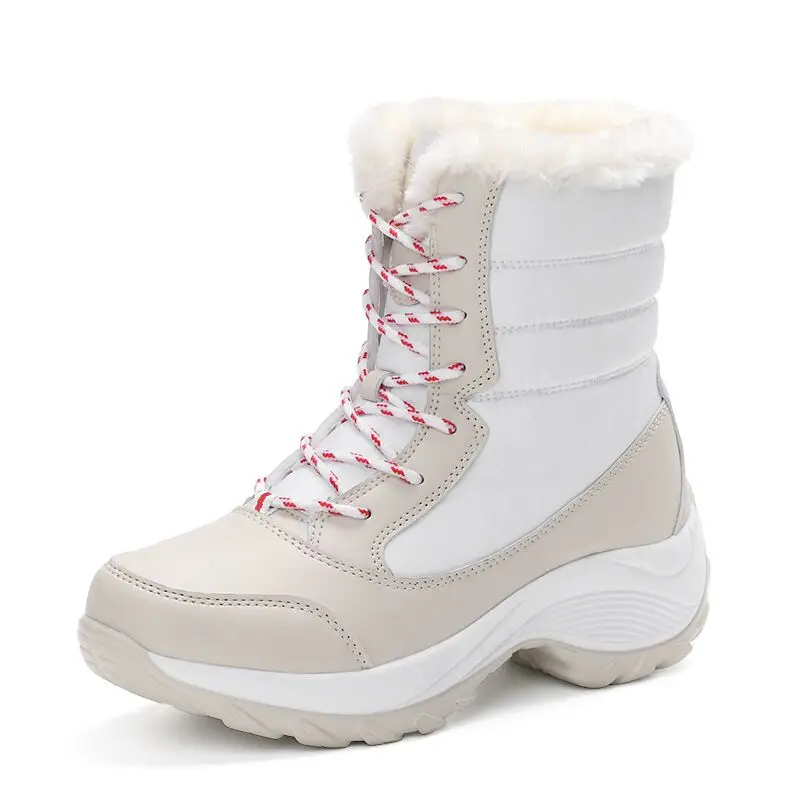 2022 NEW Fashion Winter Outdoor Double-Sided Slip On Comfortable Walking Running Cloth Snow Boots for Women