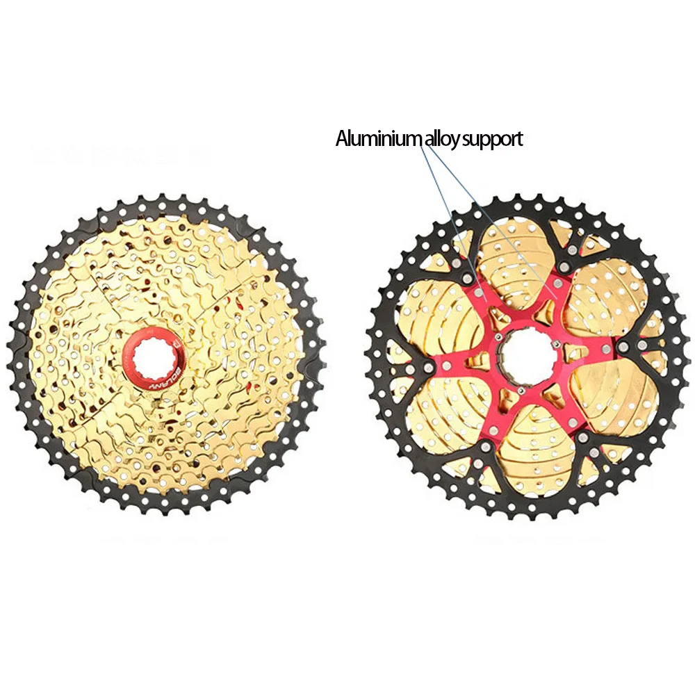 Ultralight Gold Bicycle Flywheel 9/10/11 Speed 9/10/11-46/50T Cassette MTB fit Shimano/SRAM bicycle parts accessories
