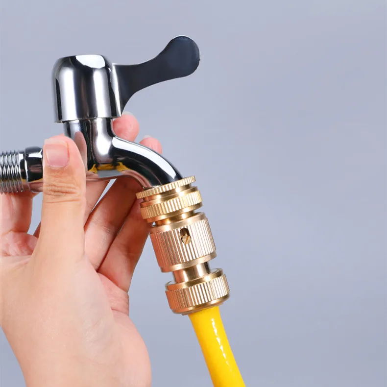 pipe coupling plugs brass copper connector water pipes garden and hose fittings 3/4 inch quick connect connector