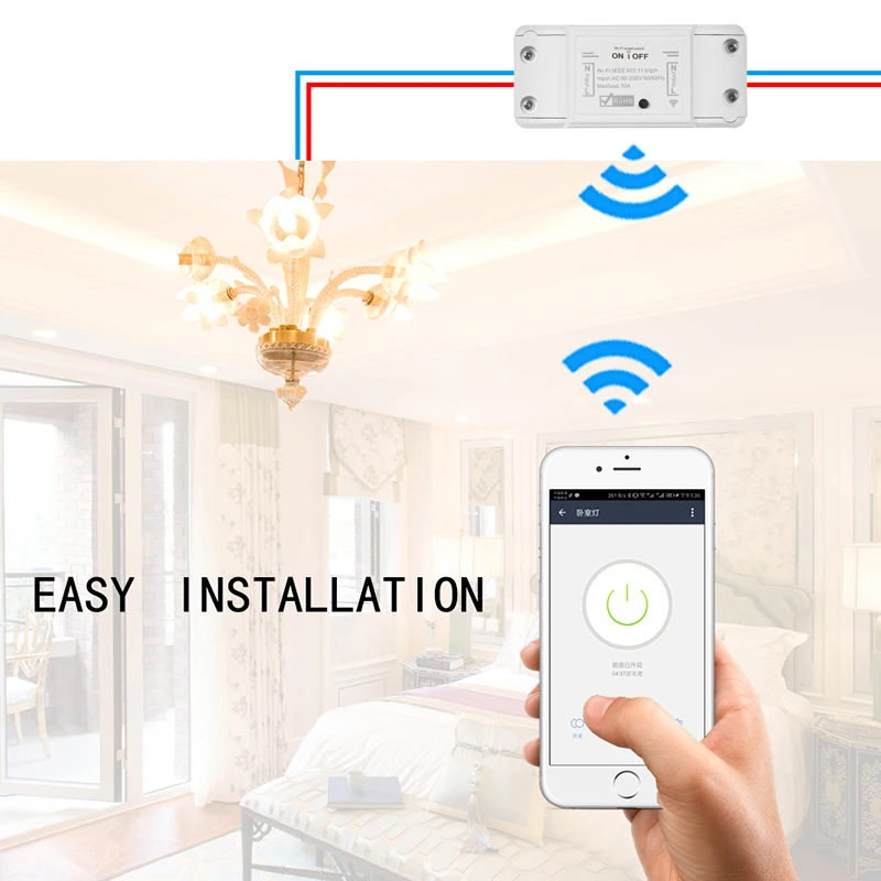 Беспроводной Wi-Fi-выключатель Scimagic с дистанционным управлением релейный модуль автоматического освещения «сделай сам» для умного дома контроллер работает