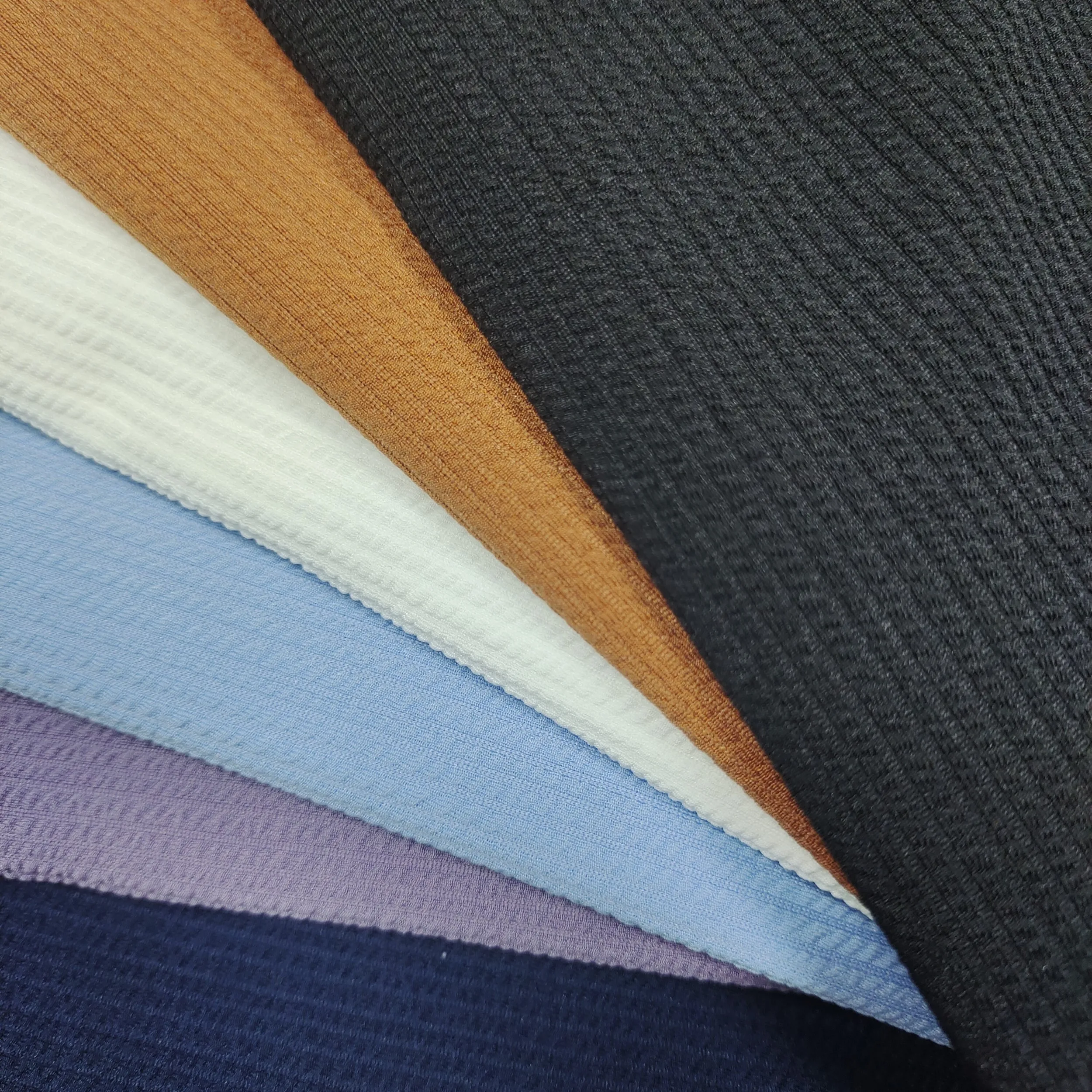 93% polyester 7% spandex 4 way stretch jacquard jersey thermal sweater fabric