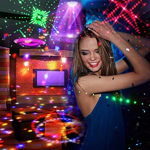 Portable Rechargeable Crystal night light projector led Lamps With high quality Speakers Christmas Lights