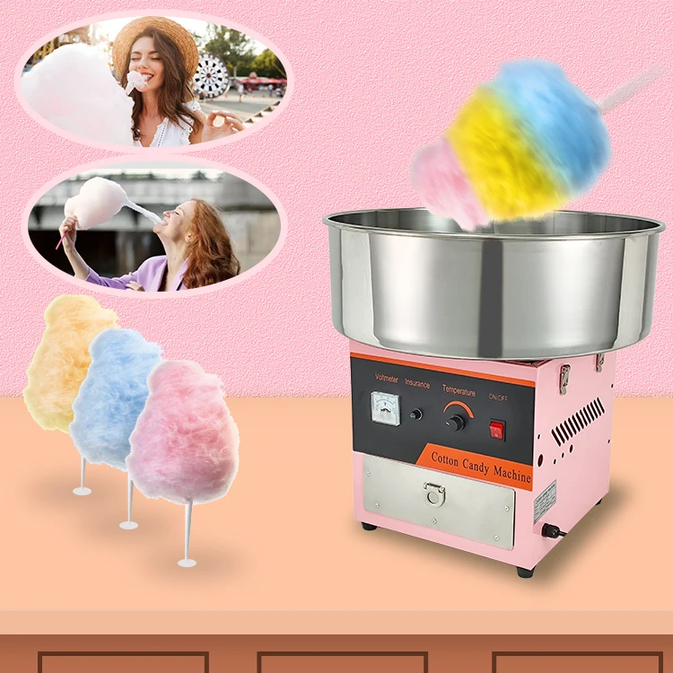 High Quality Flower Sugar Cotton Candy Floss Machine Maker Commercial Electric 110v 220v 50hz 60hz For Sale Cotton Candy Machine