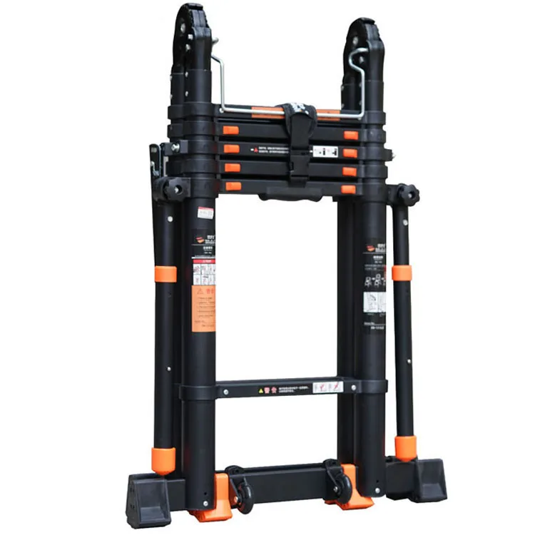 Подвижная Выдвижная двухсторонняя алюминиевая Прямая Лестница MIDOLI в елочку