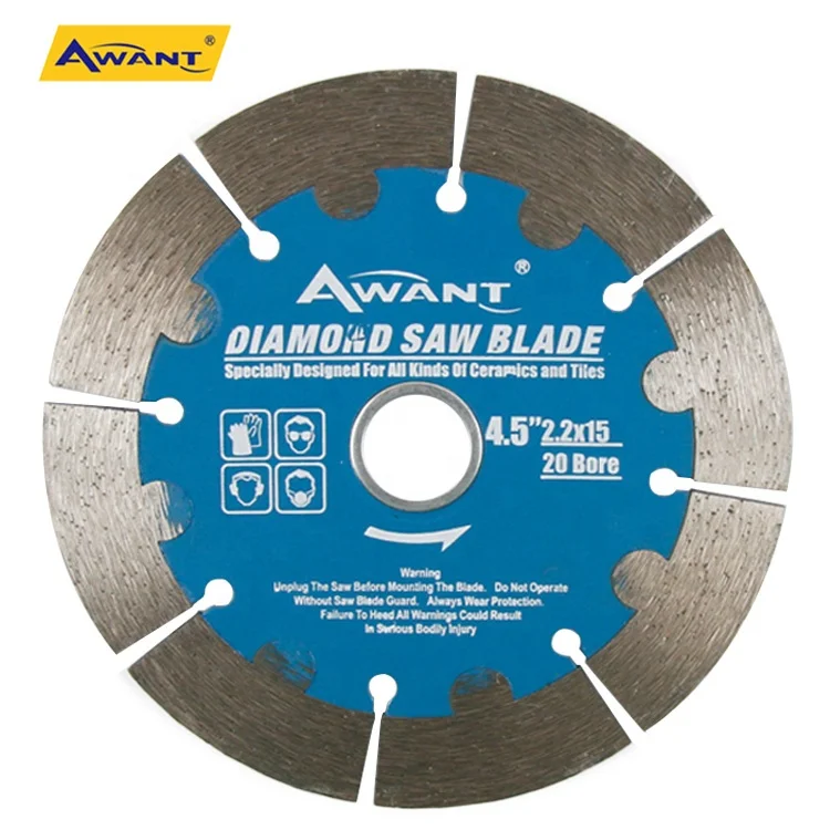 diamond saw blades for Tile Ceramic Porcelain Marble Granite Concrete Stone Brick Wall General Use Segmented AWANT Blade