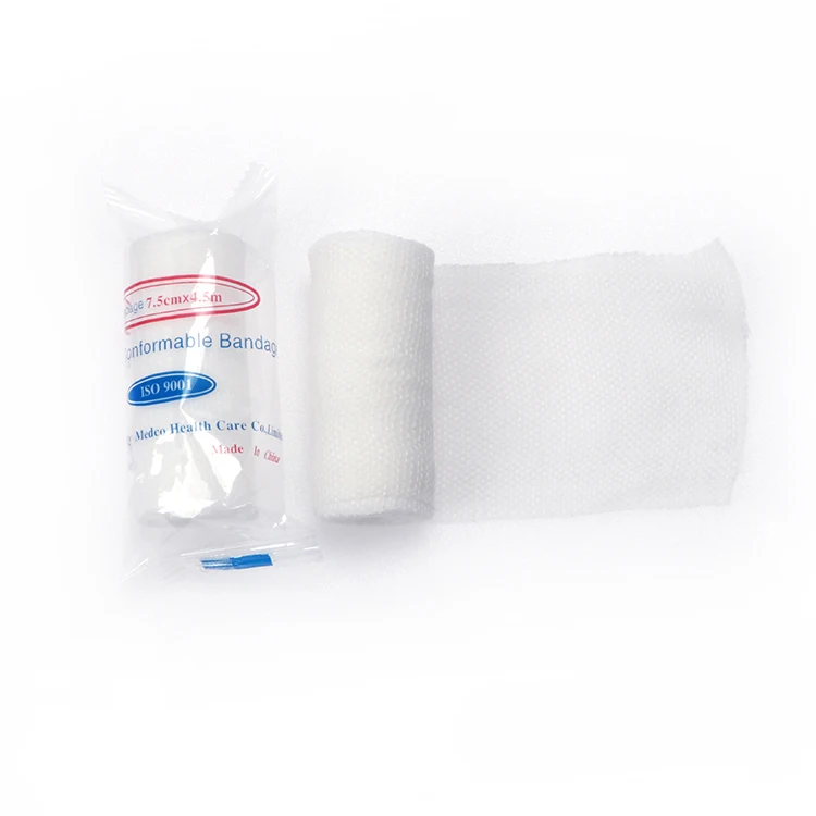 SL08-209 Yiwu Medical OEM Size Bleached Elastic Conforming First Aid PBT Bandage