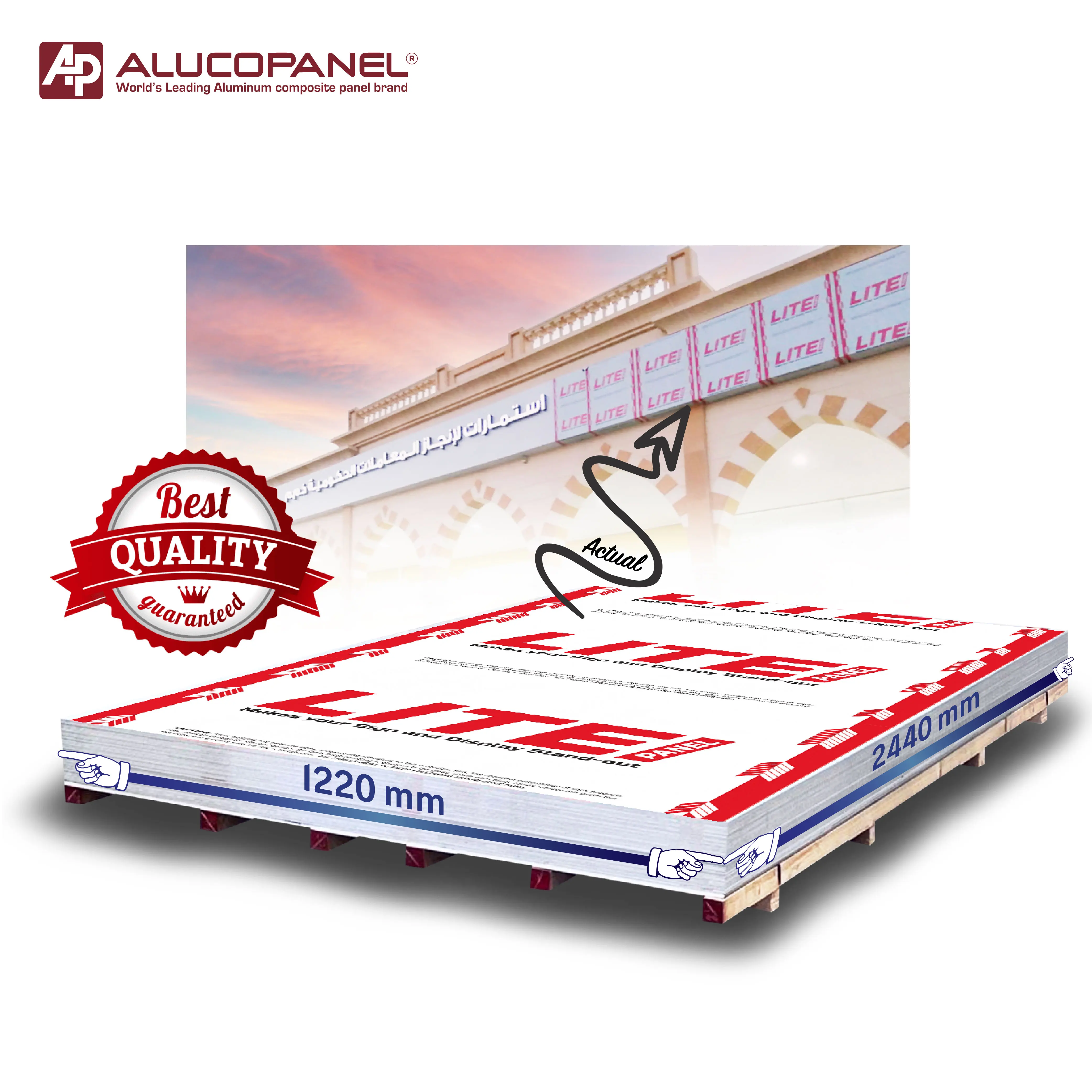 LITEPANEL Metallic / Solid PE Twice Coated Modern Exterior Signage Cladding Cheap Aluminum Composite Panel | LDPE Core ACM / ACP