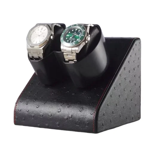 Luxury High quality  molle Automatic watch winder safe wood leather rotations watch winder box 2 slots
