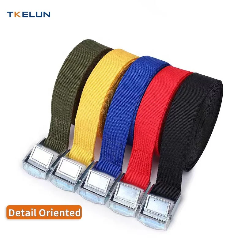 Luggage Cargo Shoulder Strap CAM Fastener Buckle Safe Bundling Belt Straps Zinc Alloy Manual Packing 25mm Lashing Webbing Belt