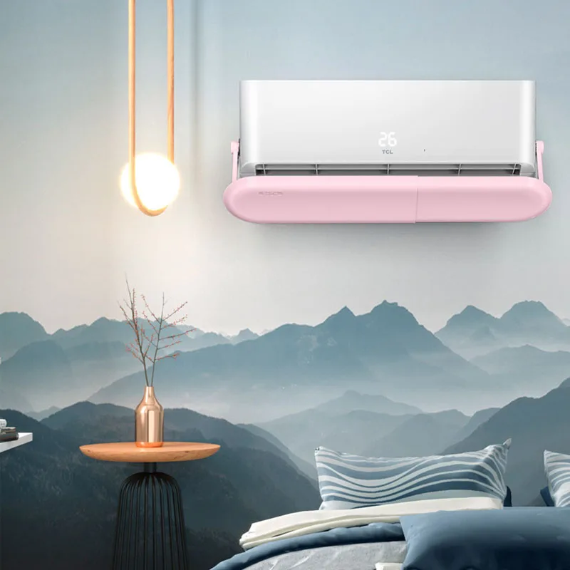 Retractable air conditioner air deflector for household direct blowing prevention