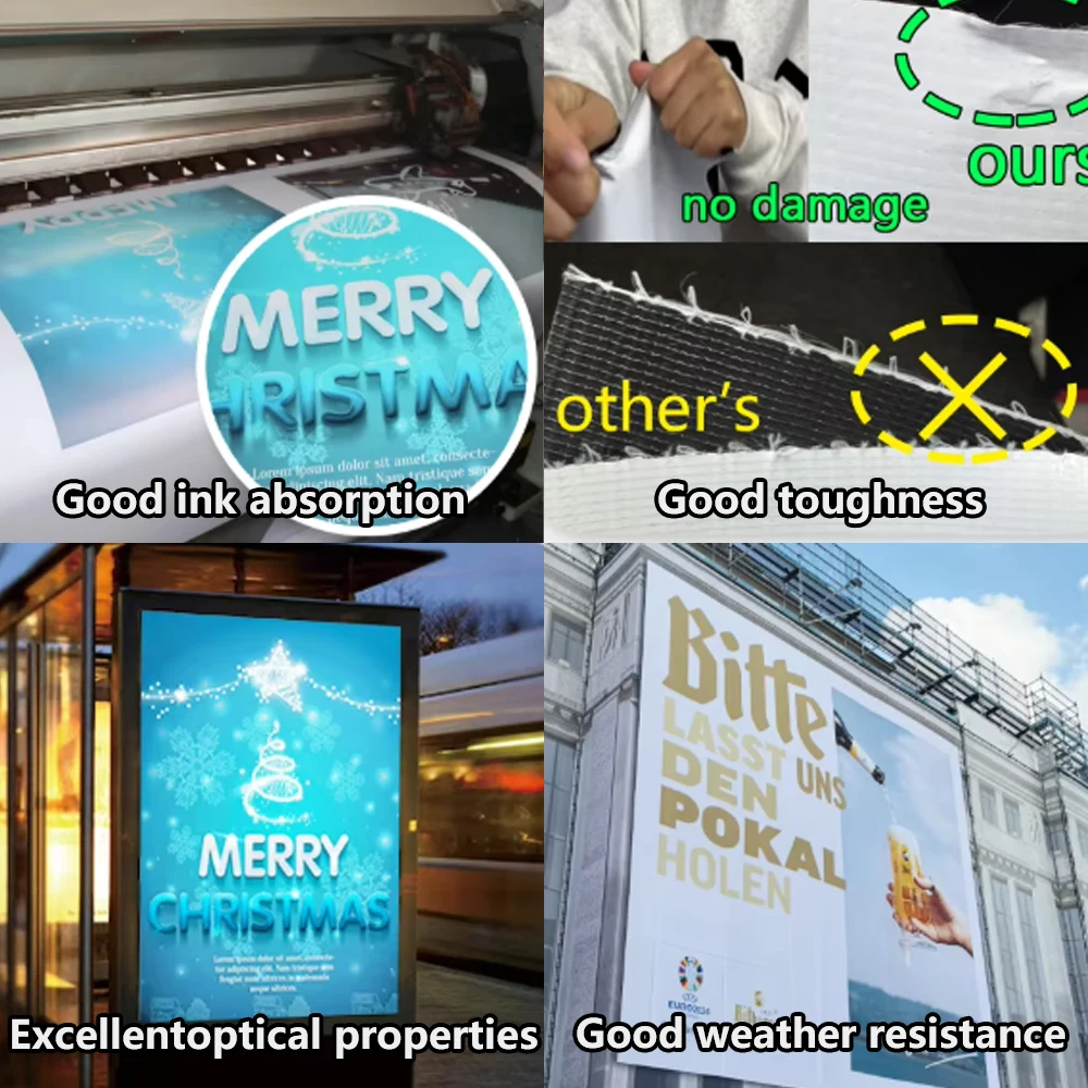 Tarpaulin 3.2mx50m 320g/340g/440g Frontlit Backlit PVC Flex Banner Rolls Glossy Matte Printing 7oz-20oz Material Digital Printer