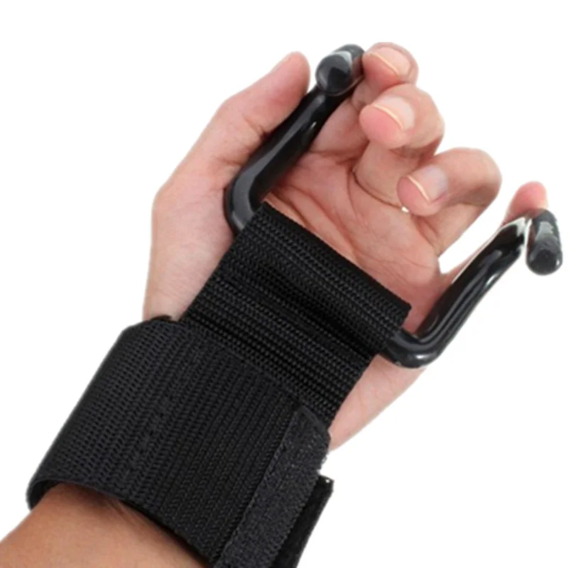 Gym Home Safety Hand Wrap Power Lifting Deadlift Pull Ups Wrist Support Straps with Hook