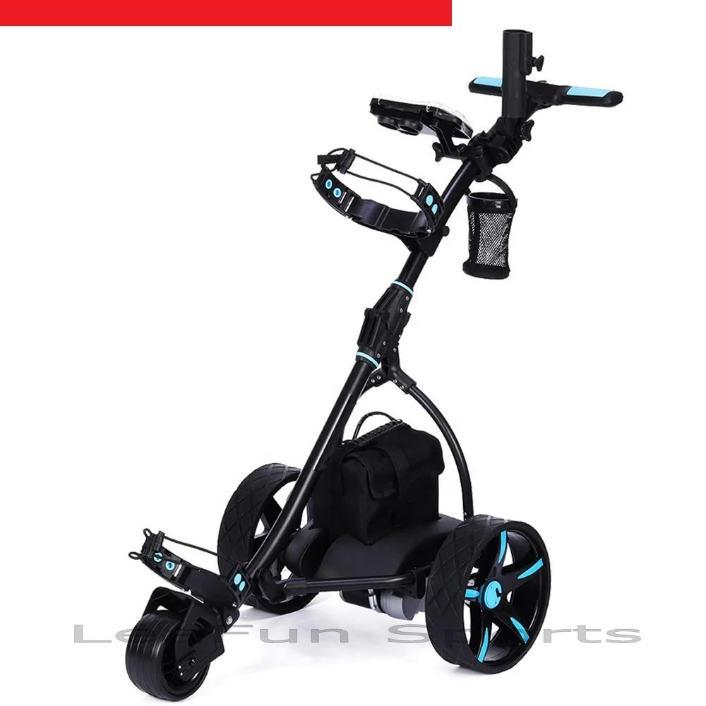 2022 New Motocaddy Powered Electric Golf Trolley With Plug In Lithium Battery For 36 Holes , LCD Digital Handle