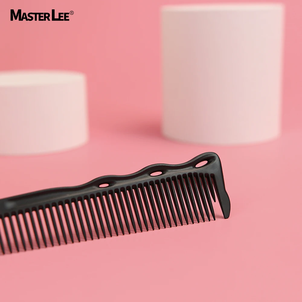 Masterlee Custom Logo Factory Direct Sale ABS and alloy material carbon static free hair cutting comb series 4 colors