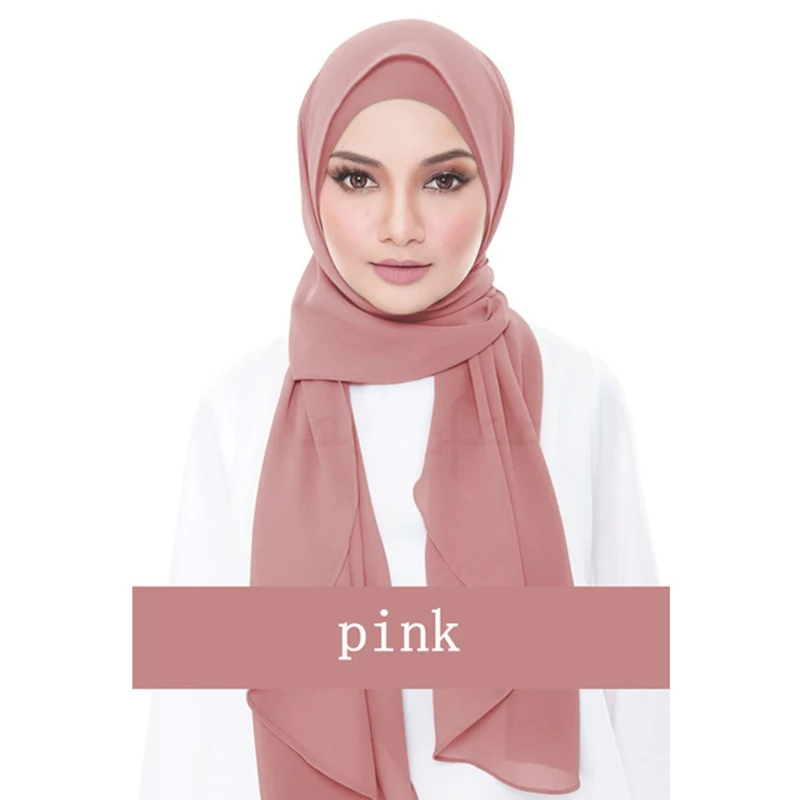 Arab Turkish Islamic Dubai Muslim Chiffon Hijab Scarf With Undercap Malaysia Convenient Hijab