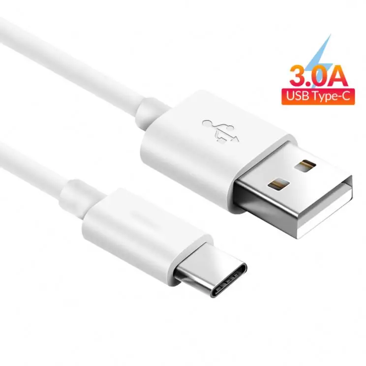 Wholesale  1M 1.5M 2M 6Ft 10Ft 3A PVC USB Type C Cable Quick Charge USB-C Fast Charging For Phone Data Cable tipo c