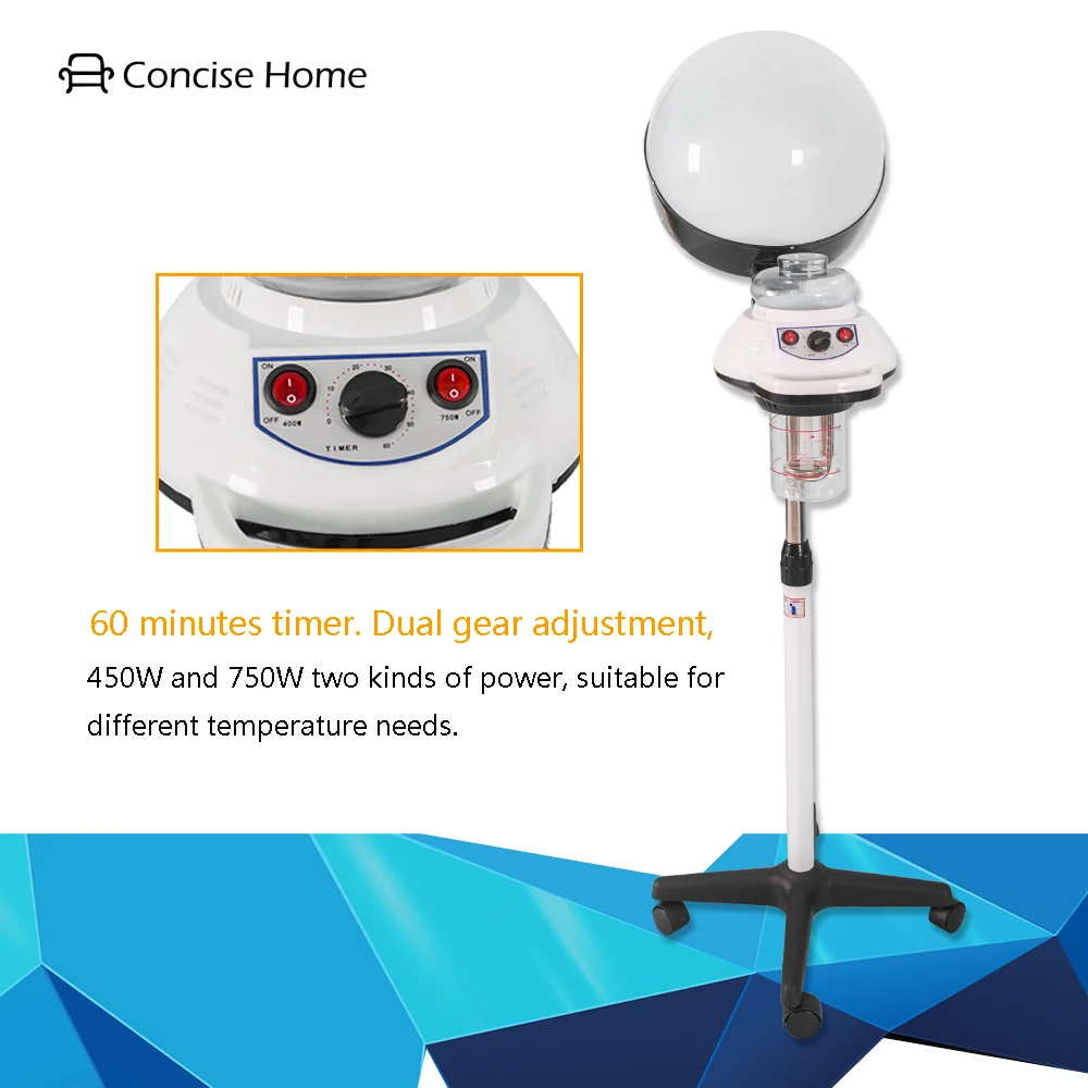 Лаконичный домашний парикмахерский аппарат для ухода за волосами, Профессиональный парикмахерский аппарат для лечения водных волос, пароварка для волос на пол