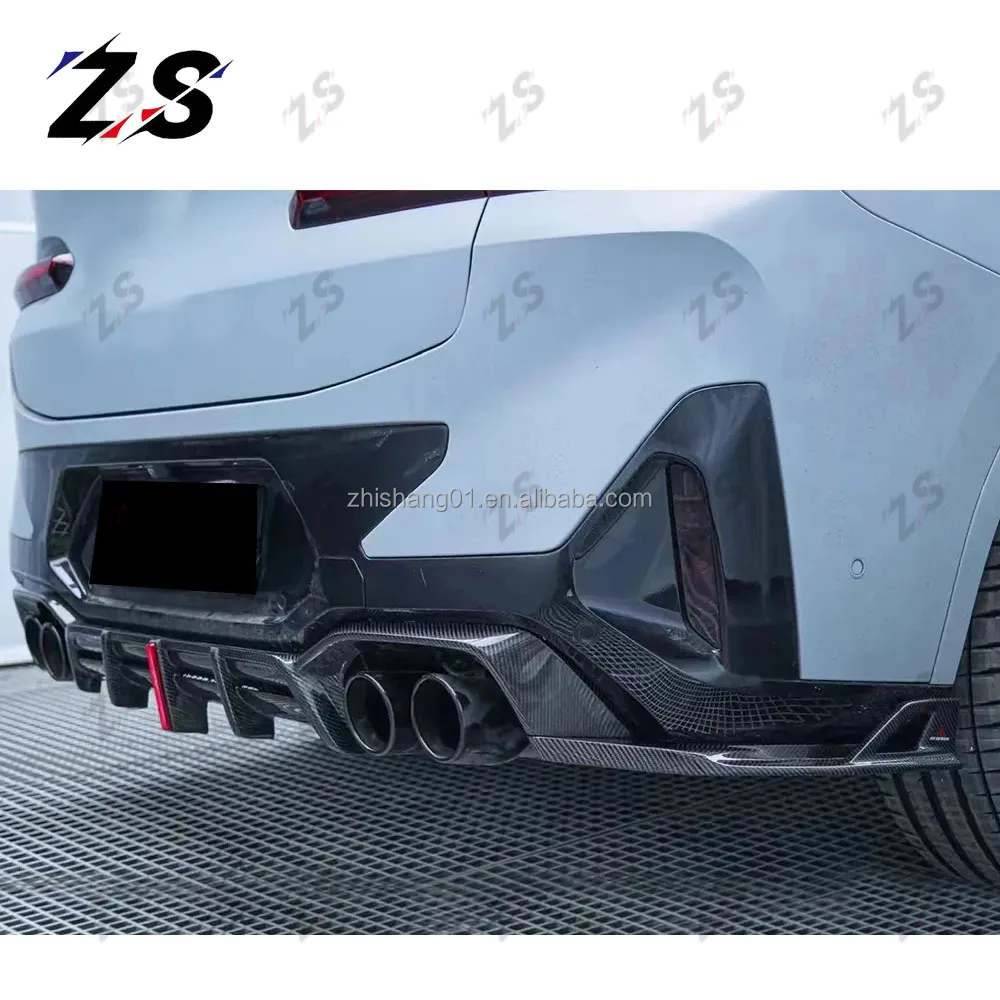 ZS для BMW X3M F97 X4M F98 lci 2022 обвес задний диффузор бампер Комплект кузова из углеродного волокна