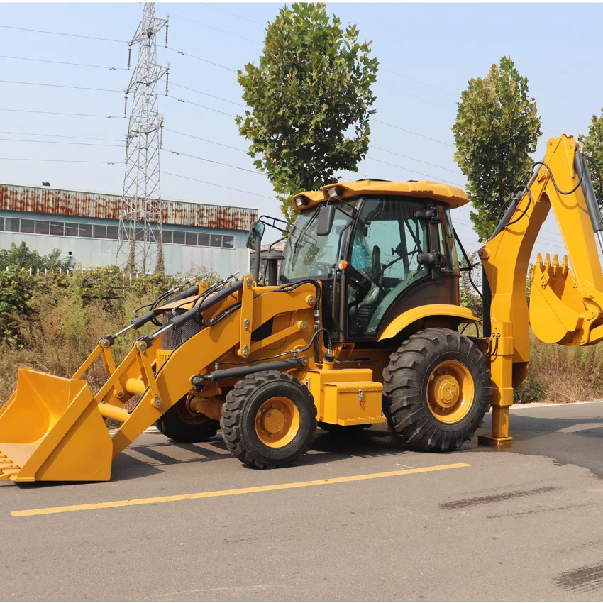 Most popular new design backhoe loader off-road four-wheel drive high-power front shovel and rear shovel dedicated to mining