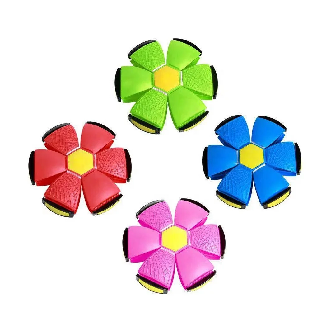 2021 Flying UFO Flat Throw Disc Ball Toy Kid Outdoor Garden Football Game Magic UFO Deformation Flying Ball Funny Training Toys