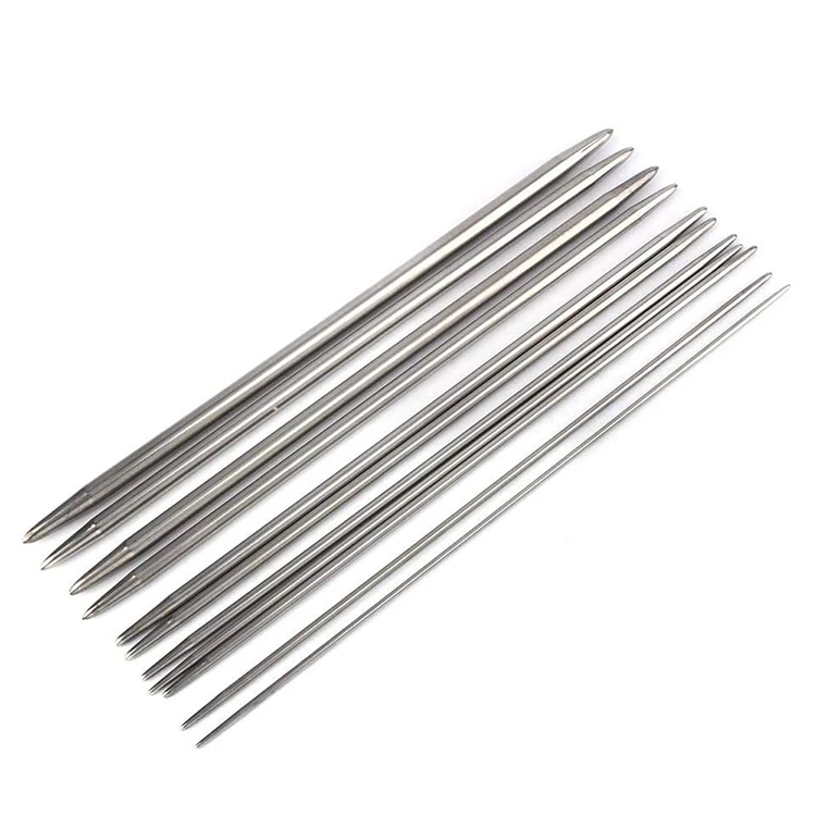 Stainless Steel Knitting Needles Double Pointed Crochet Hook Sets Sweater Weaving Crochet Needles DIY Sewing Tools