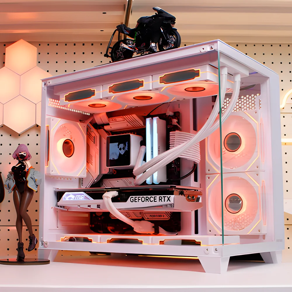 Оптовая продажа, чехлы для игровых компьютеров MATX Mid Tower с закаленным стеклом