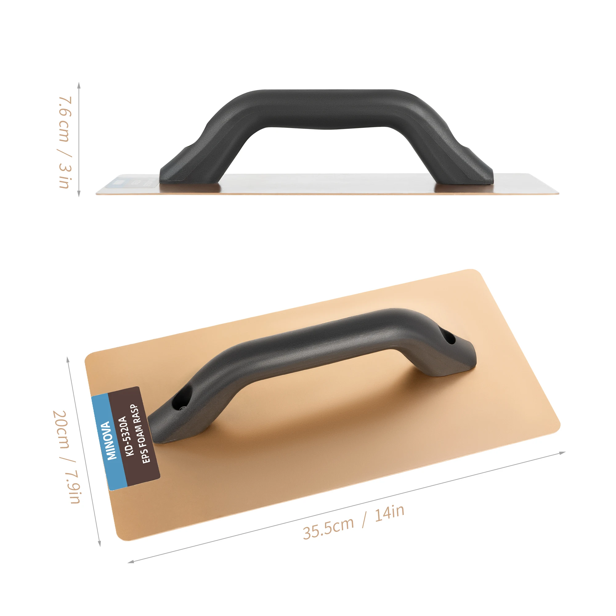 MINOVA Professional 355x200mm Eifs Stucco Rasp Tungsten Carbide Saw Rasp for Efficient Surface Finishing
