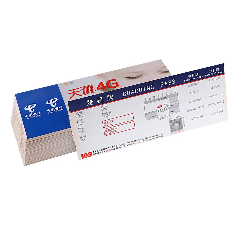 Custom Heat Sensitive Direct Thermal Ticket Election Ballot Security Labels Anti counterfeiting Thermal Paper Cardboard Tickets