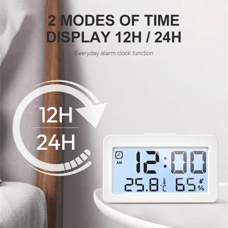 New Trend Square Backlight LCD Display Car Mounted Digital Thermometer for Automobile Indoor