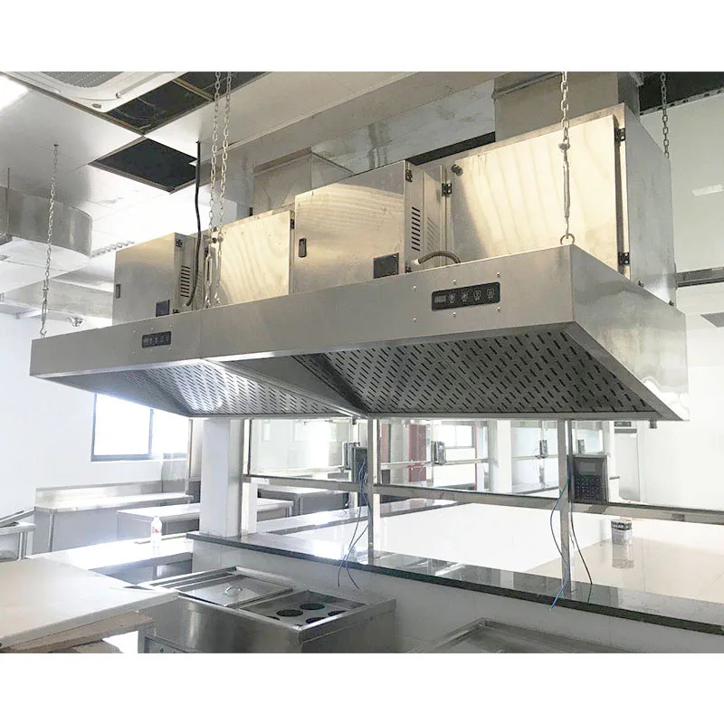 Commercial cooking equipment smoking pipe filter range hood vent filter with ESP electrostatic precipitator