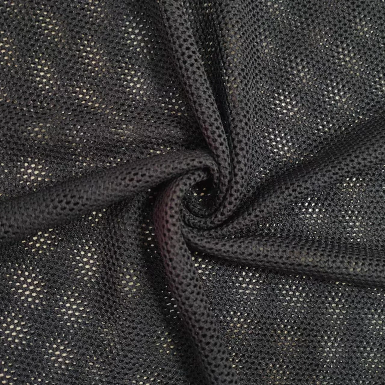 Hejin Manufacturer Custom Luxury Stretch Knit Dress Polyester Spandex Curtain Lace Yarn Dyed Black Mesh Jacquard Laces Fabrics