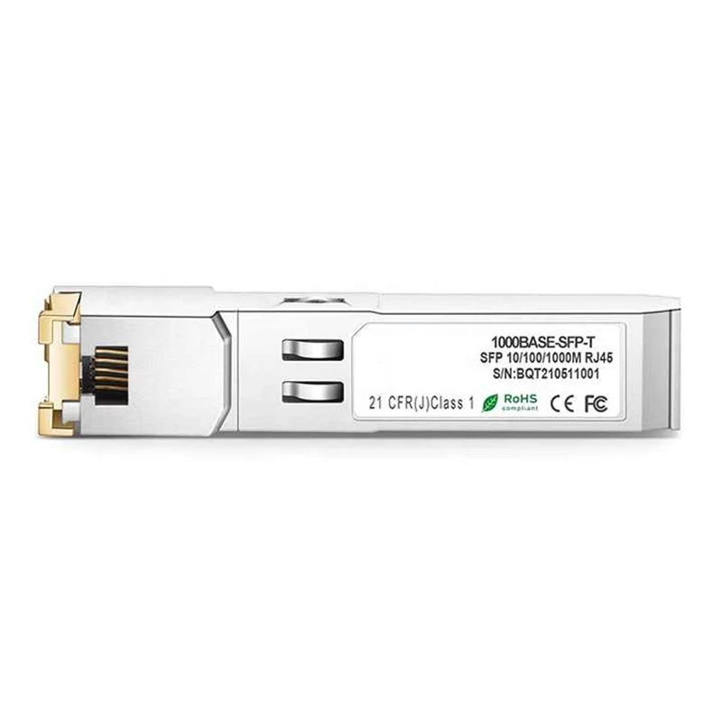 New 1000Base-SFP-T 10/100/100M copper SFP RJ45 100m factory compatible Cisco SFP fiber optic transceiver module