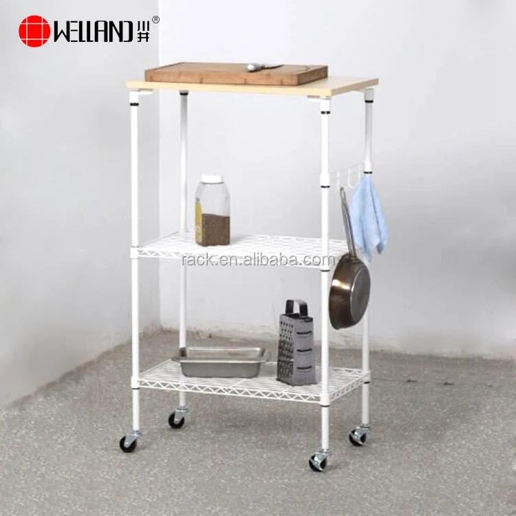 modern kitchen furniture 2 tier cargo transport good trolley rack,outdoor kitchen metal serving cart for sale