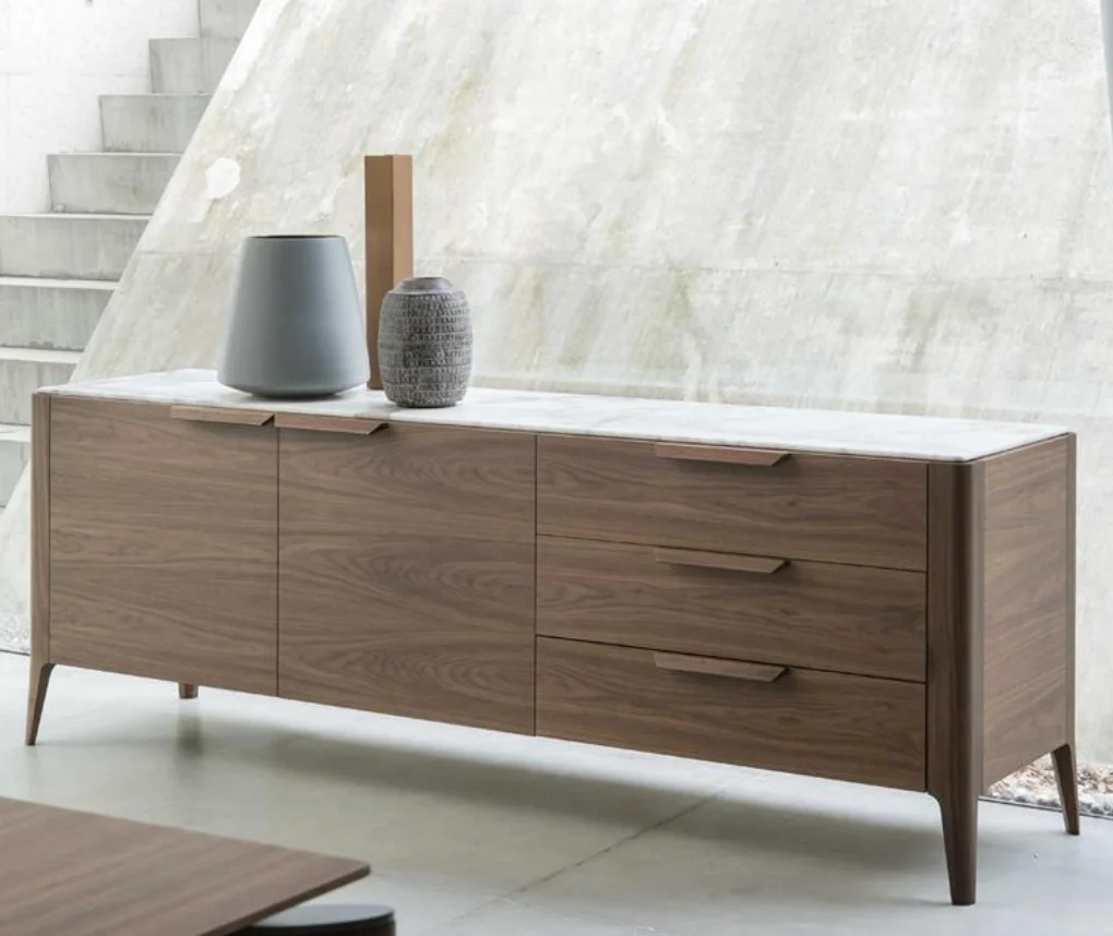 
light and luxury solid wood frame sideboard cabinet for dining room 