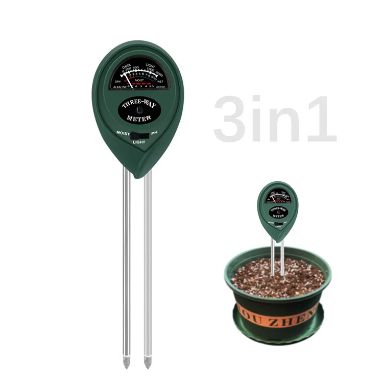 Portable 3 in 1 Soil PH Moisture Soil PH Testing Meter