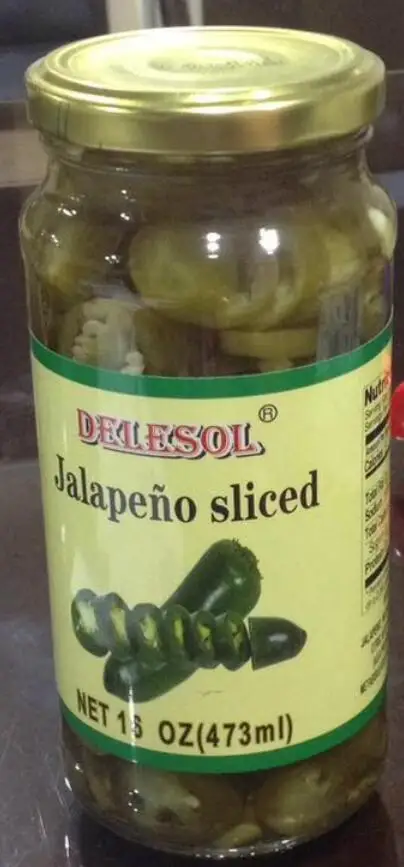 Tasty jalapeno whole and sliced in canned with 400