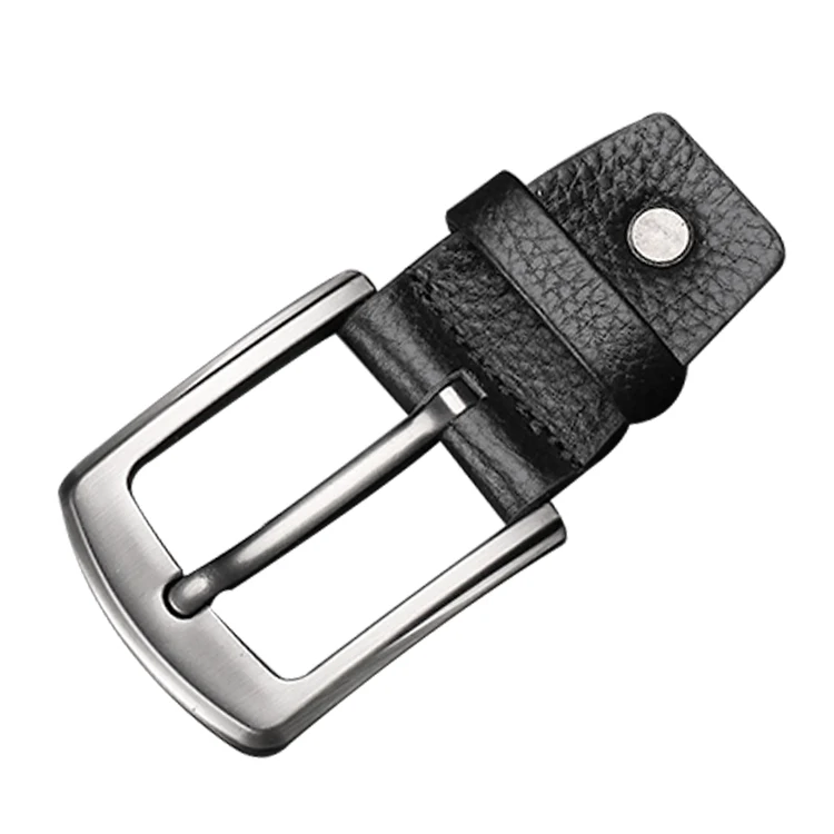 Оптовая продажа, модный мужской ремень из цинкового сплава с кожаной пряжкой, 40 мм