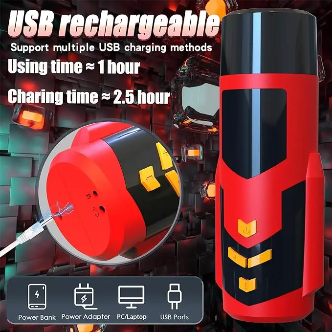 Automatic Vibrating Pronunciation Electronic Sex Toy Novel Design Telescopic Rotation Masturbation Cup for Men Made TPE Material